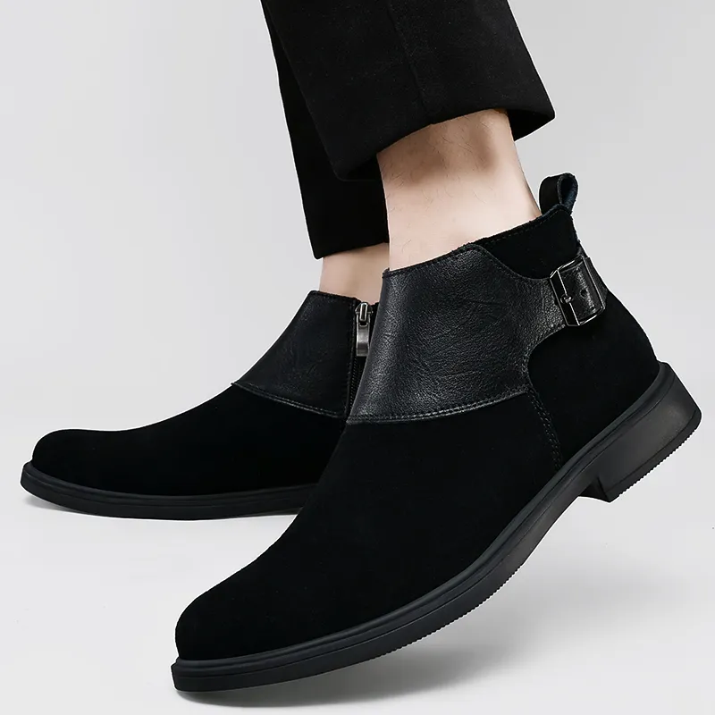 Extravagant Ankle Boots Men's Black-3