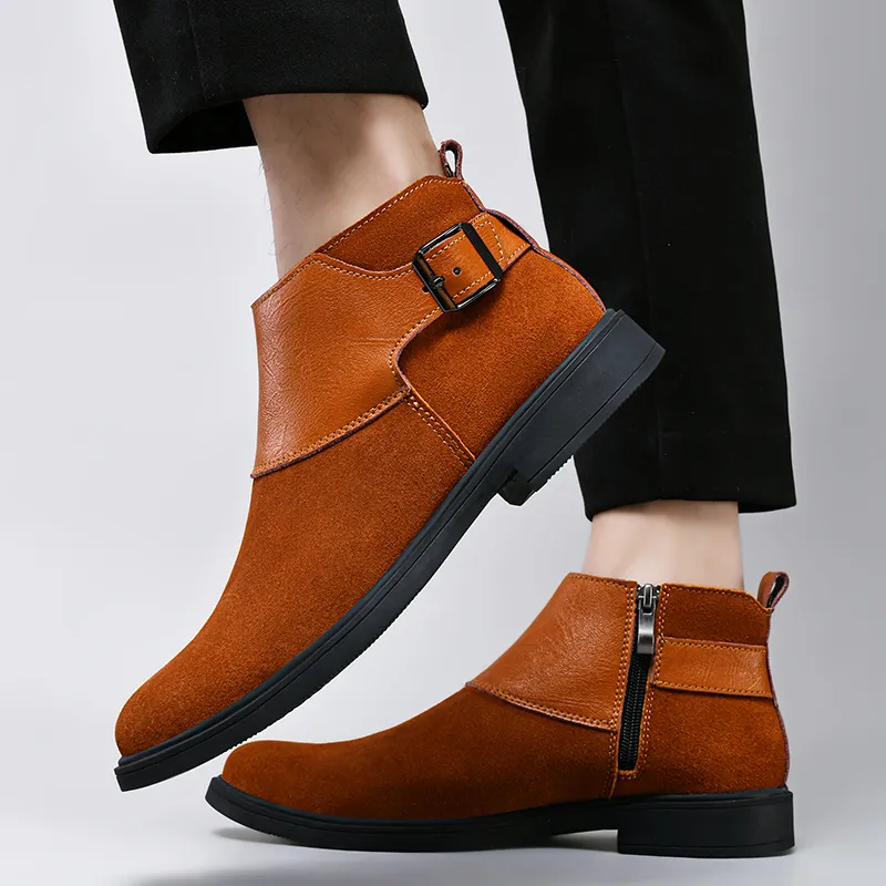 Extravagant Ankle Boots Men's Brown-4