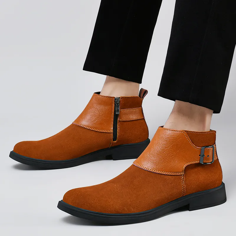 Extravagant Ankle Boots Men's Brown-2