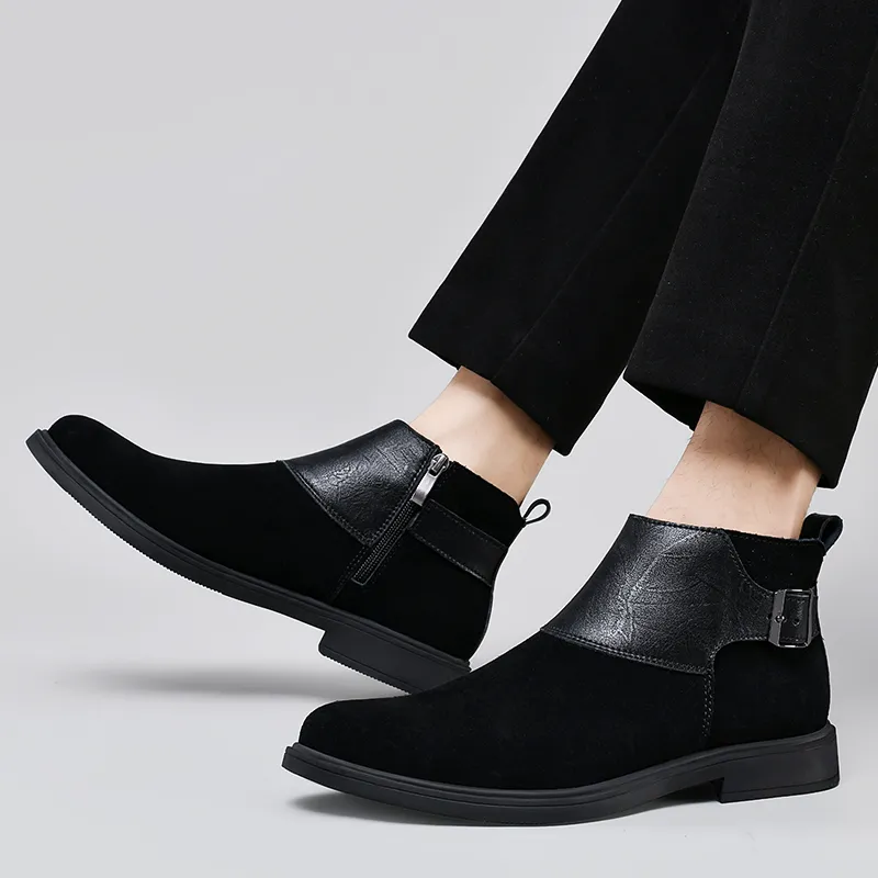 Extravagant Ankle Boots Men's Black-5