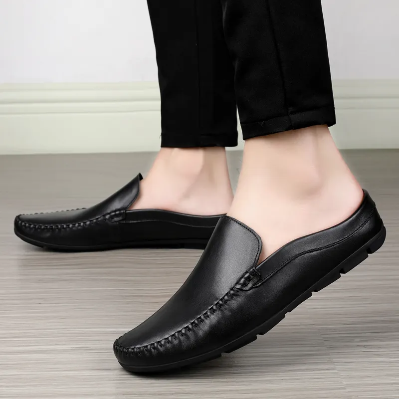 Extravagant Wrap toe Slippers Men Black-4