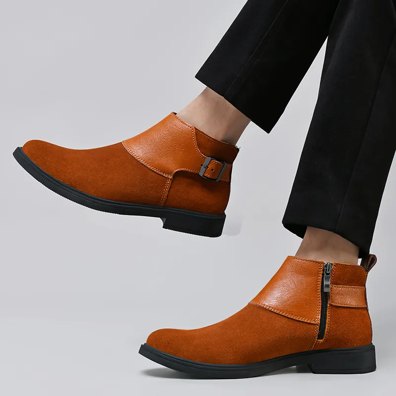 Extravagant Ankle Boots Men's Brown-1