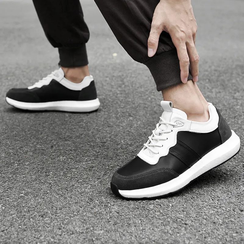 Extravagant Breathable And Wear resistant Low Top Casual Shoes Men's Black White-3