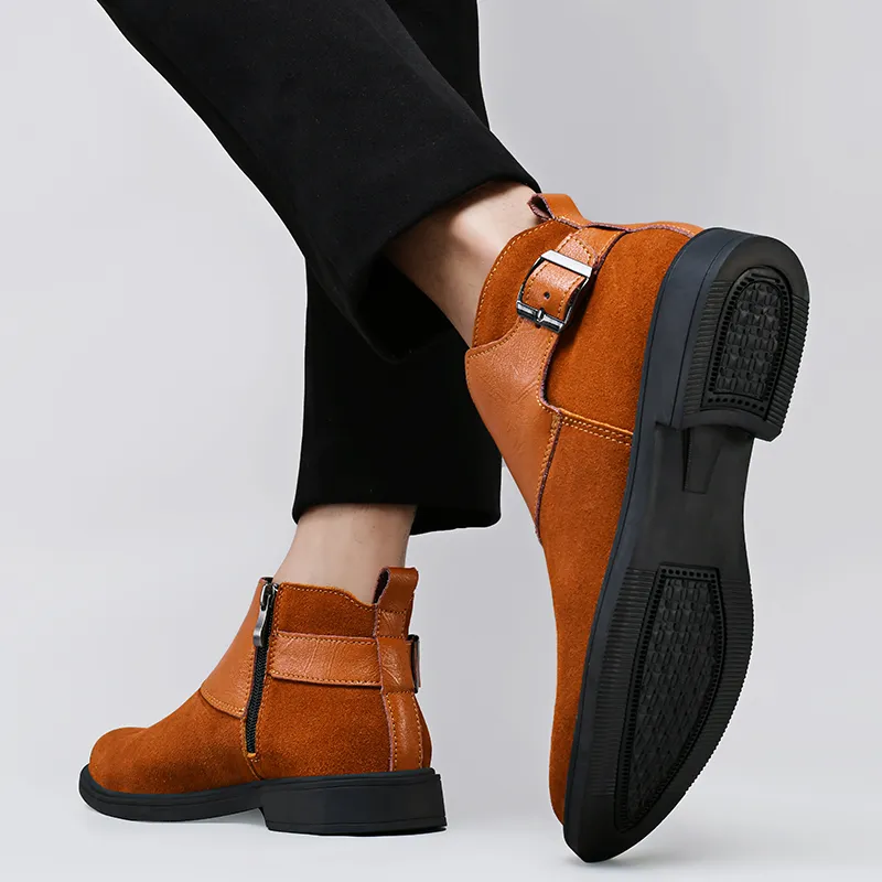 Extravagant Ankle Boots Men's Brown-3