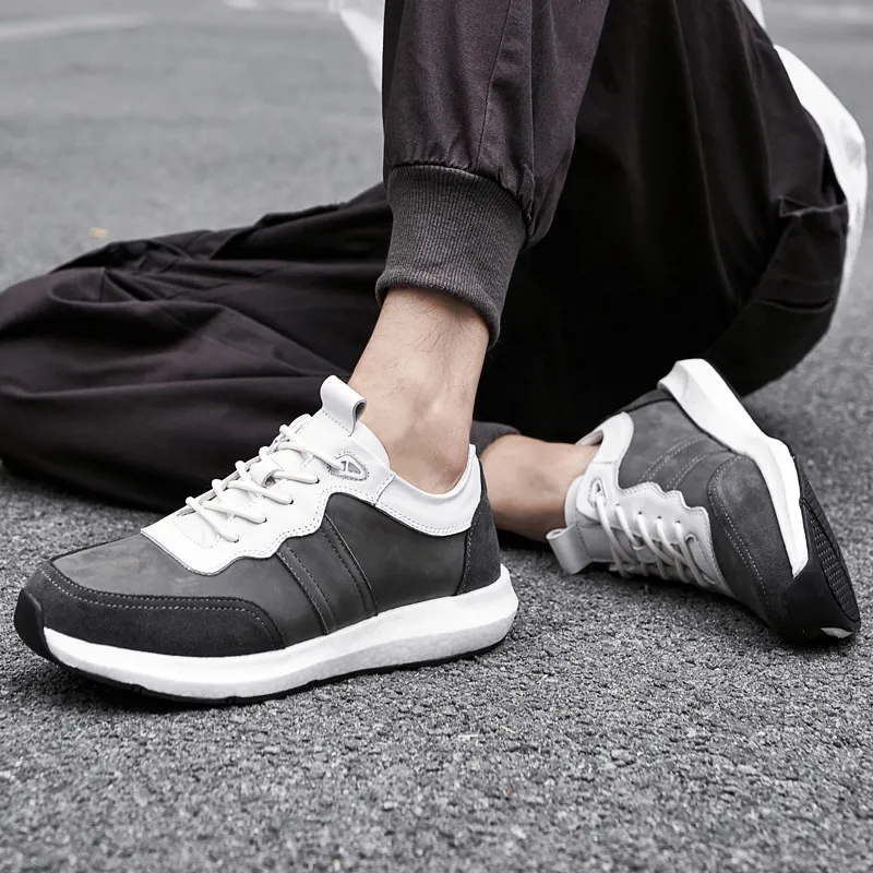 Extravagant Breathable And Wear resistant Low Top Casual Shoes Men's Gray White-4