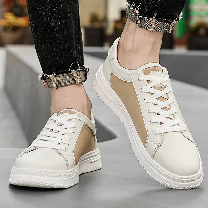 Extravagant Low Top Skateboard Shoes Men's White-5