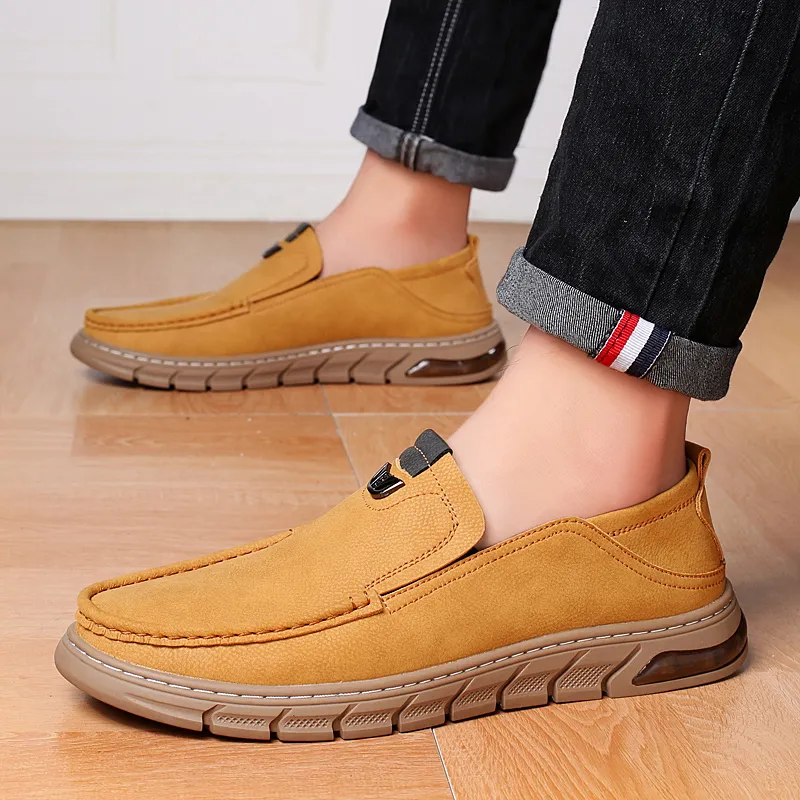 Extravagant Men's Casual Shoes Men Low Top Yellow Brown Gray-1