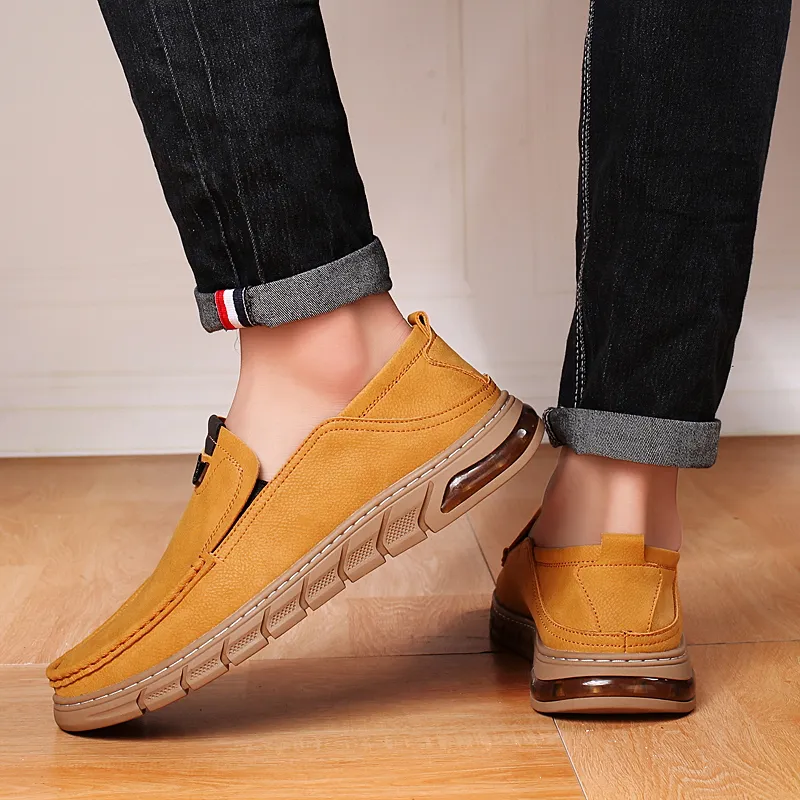 Extravagant Men's Casual Shoes Men Low Top Yellow Brown Gray-3