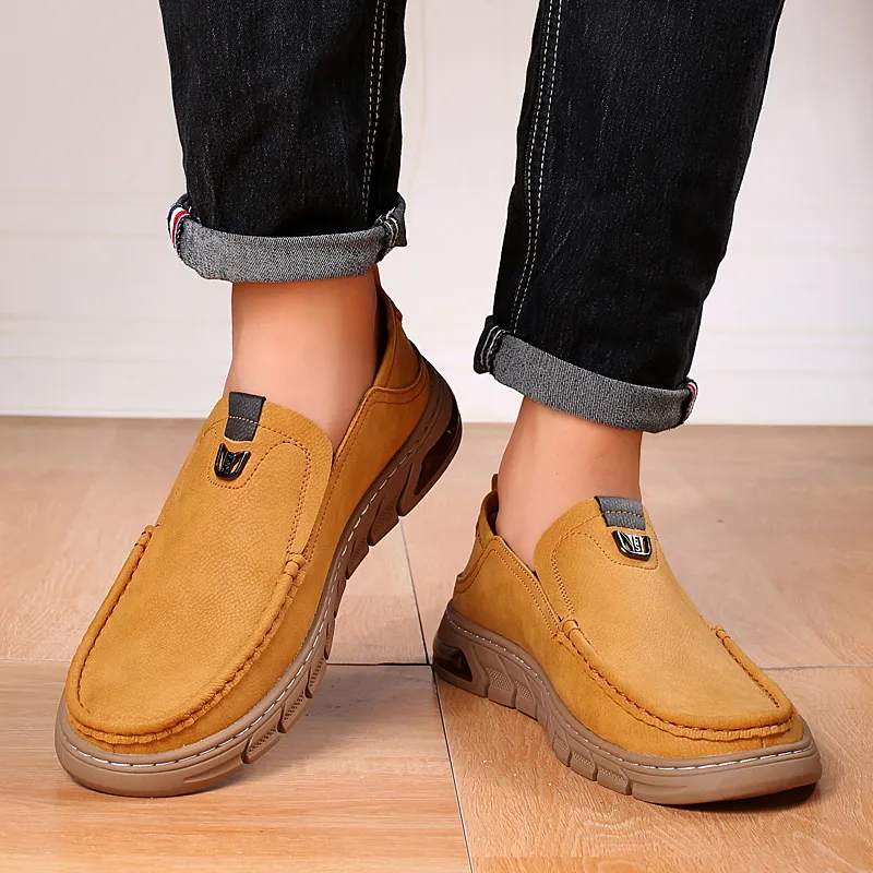 Extravagant Men's Casual Shoes Men Low Top Yellow Brown Gray-4