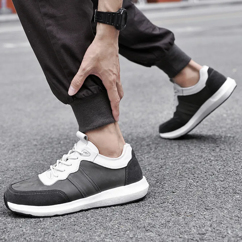 Extravagant Breathable And Wear resistant Low Top Casual Shoes Men's Gray White-1