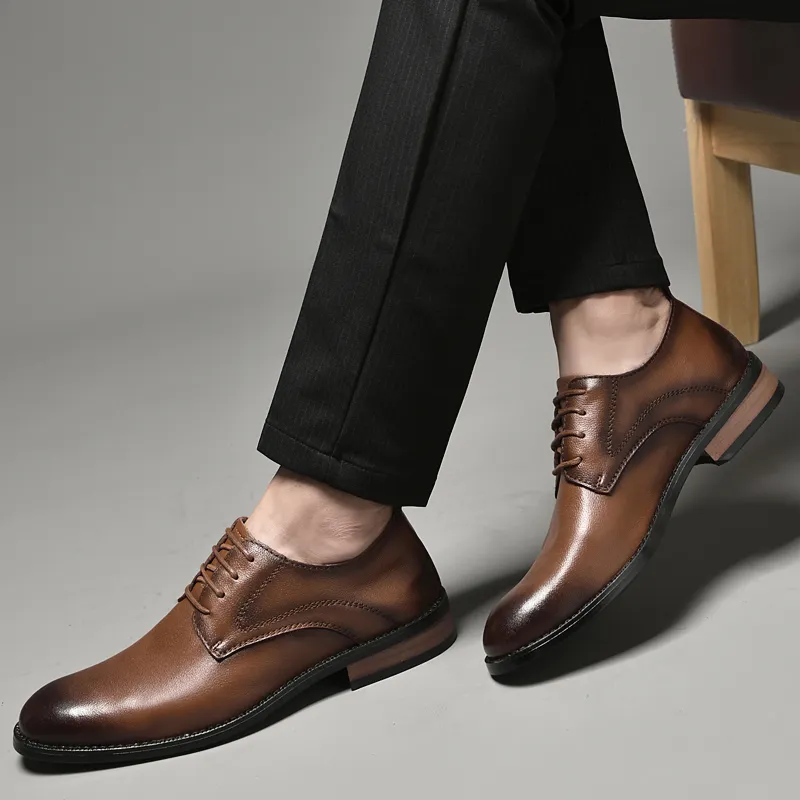 Extravagant Dress Shoes Men's Brown-1