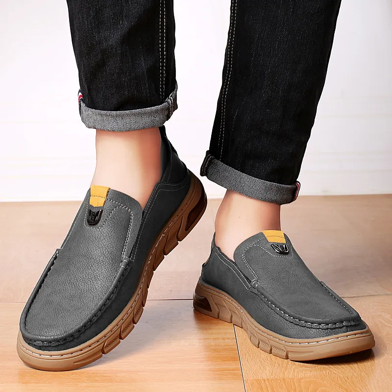Extravagant Men's Casual Shoes Men Low Top Yellow Brown Gray-11