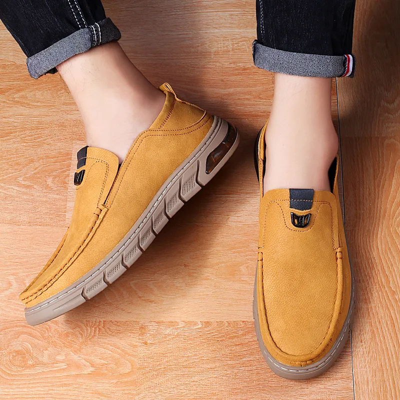 Extravagant Men's Casual Shoes Men Low Top Yellow Brown Gray-6