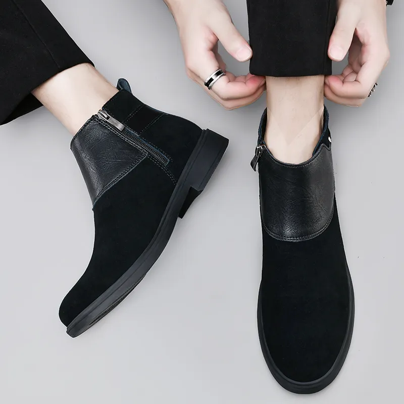 Extravagant Ankle Boots Men's Black-4