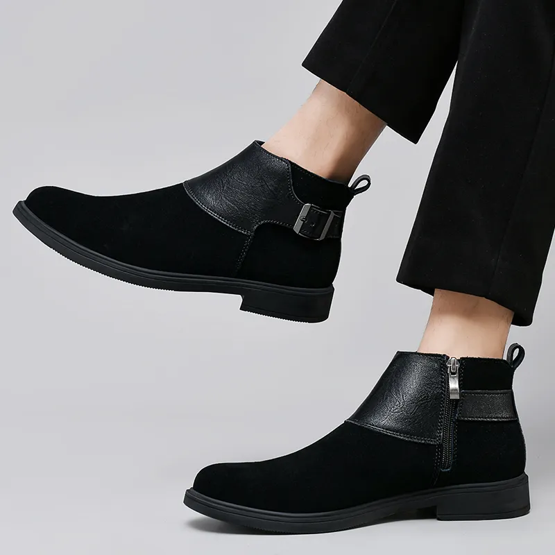 Extravagant Ankle Boots Men's Black-1