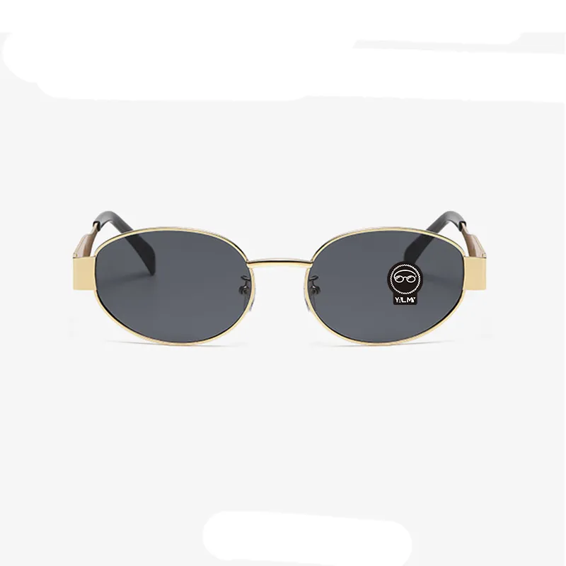 YALMY Metal Oval Sunglasses Women's-4