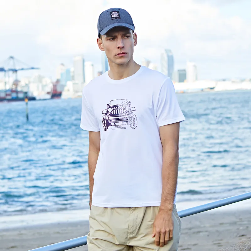 Jeep T Shirts Men White-2