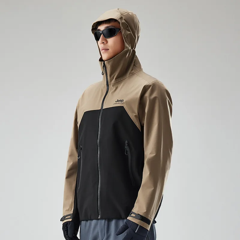 Jeep Water Resistant Windproof UV Protection Breathable Wear Resistant Warm Windbreaker Jacket Unisex-3