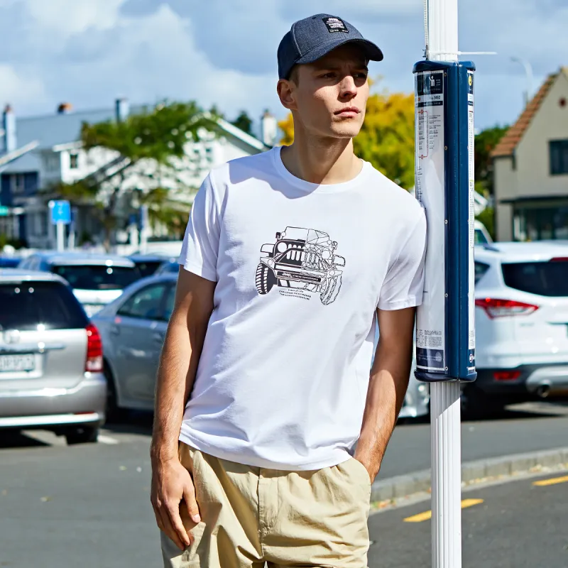 Jeep T Shirts Men White-4