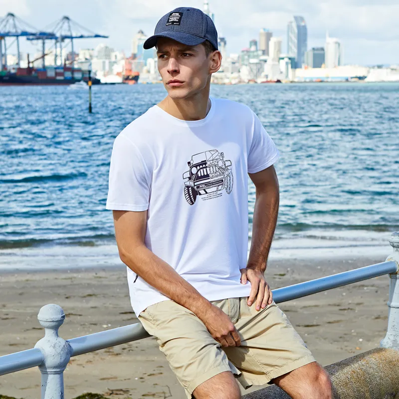 Jeep T Shirts Men White-3