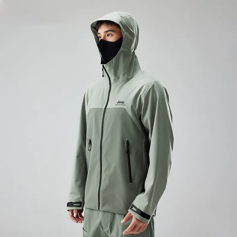Jeep Water Resistant Windproof UV Protection Breathable Wear Resistant Warm Windbreaker Jacket Unisex-8