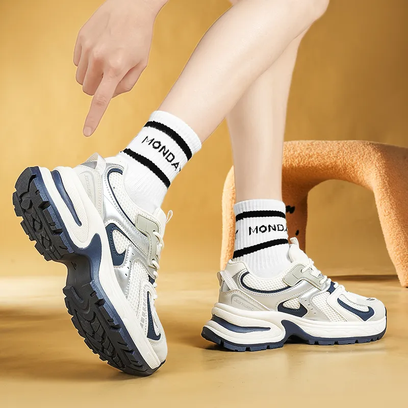JEANSWEST Abrasion Resistant, Breathable, Lightweight, Height Increasing Chunky Sneakers Women's-7