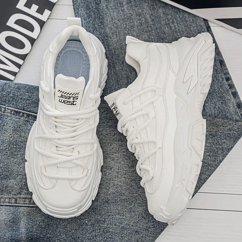 JEANSWEST Anti Slip Wear Resistant Water Resistant Balance Low Top Chunky Sneakers Men's-8