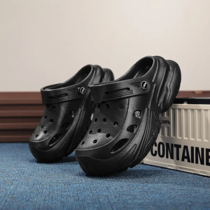 JEANSWEST Minimalist Style Fashion Trend, Home Outdoor Casual And Versatile Clogs Men's-1