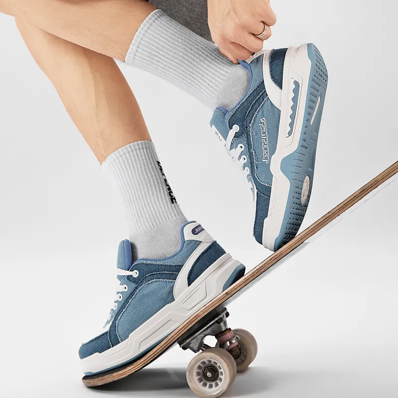 JEANSWEST Height Increasing Abrasion Resistant Slip Resistant Low Top Skateboard Shoes Unisex-5