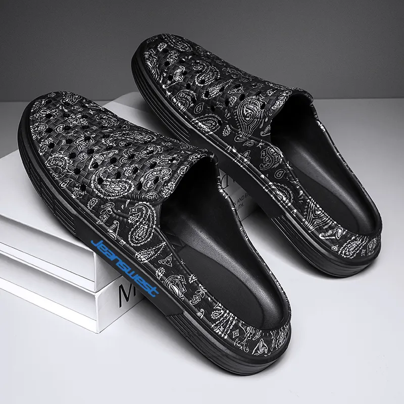 JEANSWEST Odor Resistant Abrasion Resistant Slip Resistant Closed Toe Slippers Men's-3