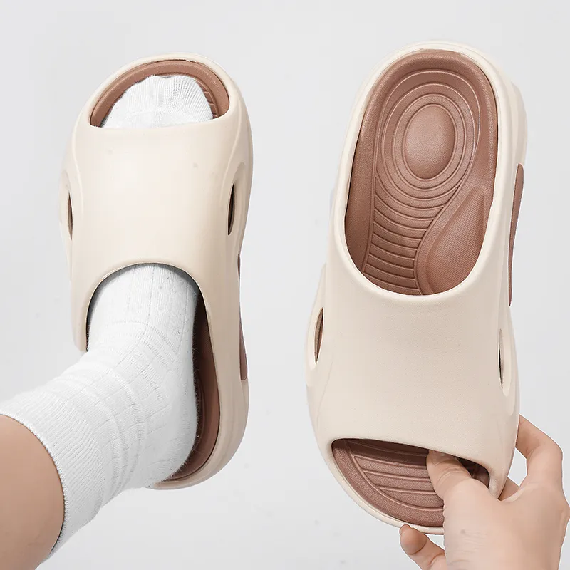 JEANSWEST Stitching Slip Resistant Odor Resistant Massage Pad Slide Slippers Unisex-28