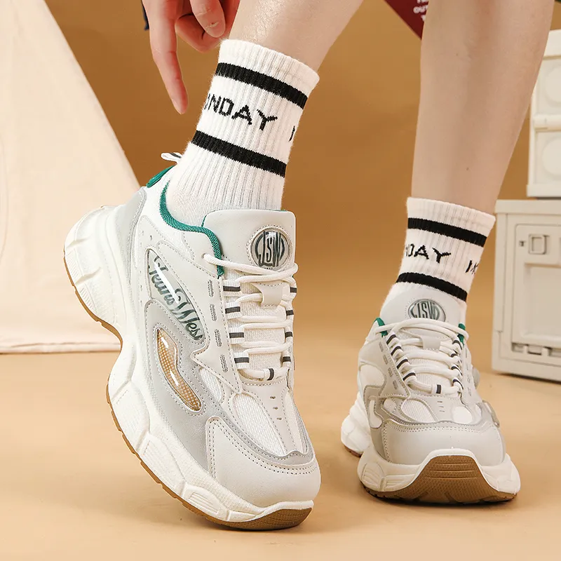 JEANSWEST Height Increasing Wear-Resistant Slip-Resistant Chunky Sneakers Unisex-7