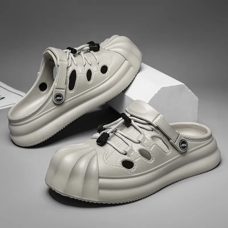 JEANSWEST Soft Sole Comfortable Casual Clogs, Slip Resistant And Abrasion Resistant Platform Shoes Men's-7