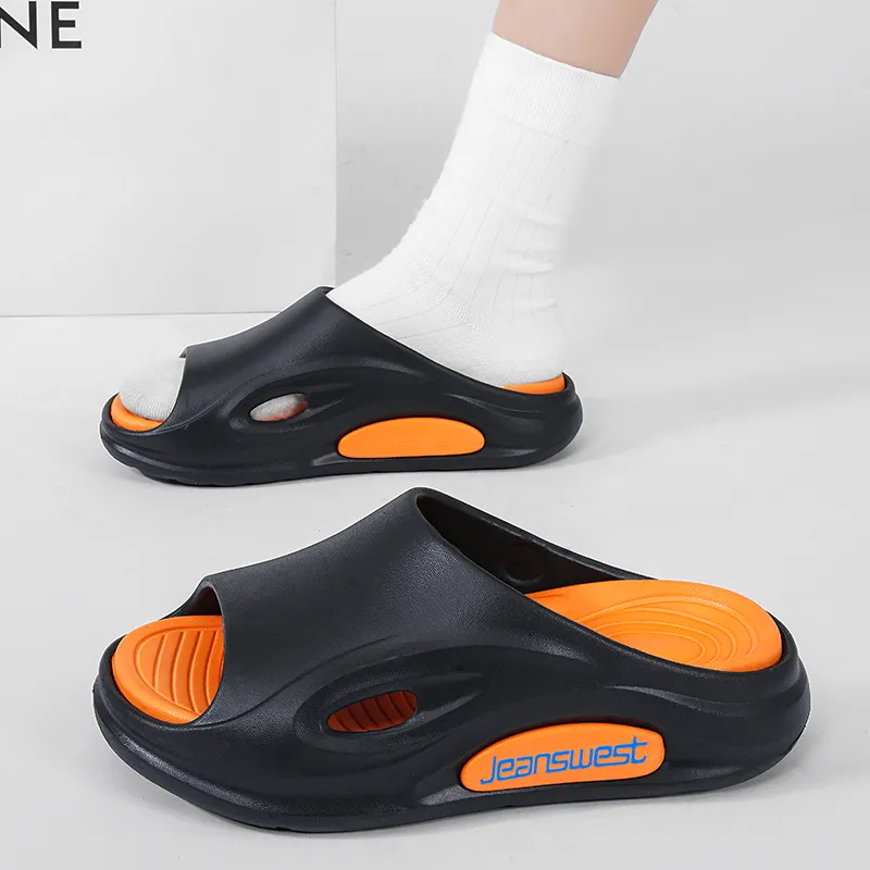 JEANSWEST Stitching Slip Resistant Odor Resistant Massage Pad Slide Slippers Unisex-22