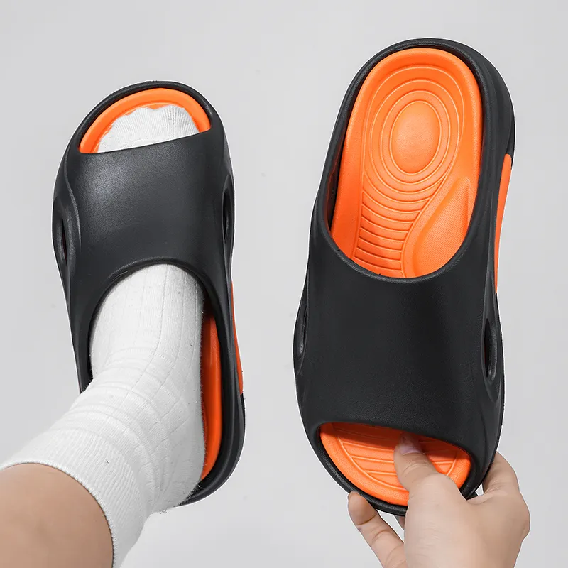 JEANSWEST Stitching Slip Resistant Odor Resistant Massage Pad Slide Slippers Unisex-21