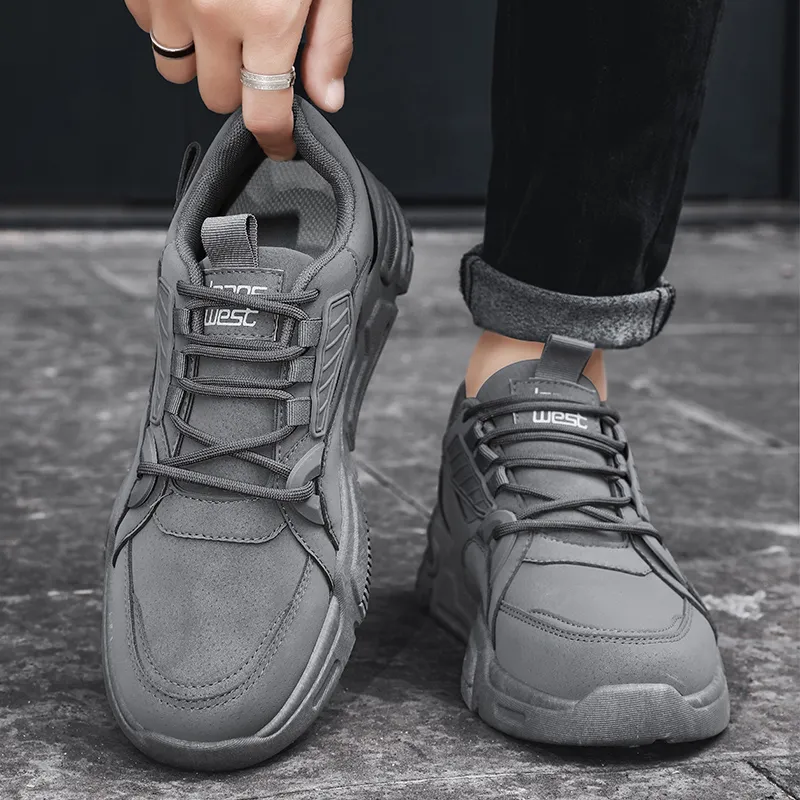 JEANSWEST Anti Slip And Wear Resistant Height Increasing Low Top Casual Shoes Men's-13