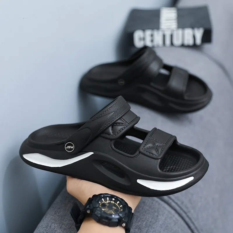 JEANSWEST EVA Odor Resistant Soft Sole Comfortable Men's Outerwear Slide Slippers Men's-4