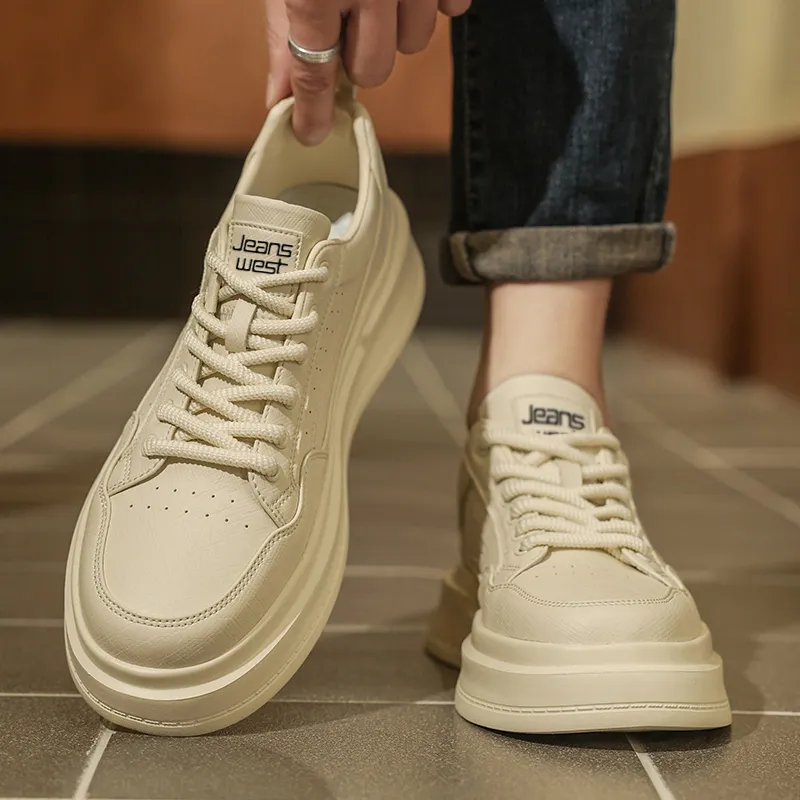JEANSWEST Coverage Low Top Air Force 1 White Sneakers Men's-2