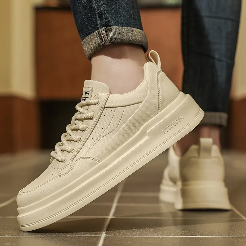 JEANSWEST Coverage Low Top Air Force 1 White Sneakers Men's-3