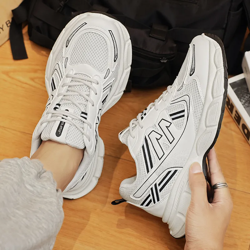 JEANSWEST Winter Maillard Style Anti Slip Wear Resistant Breathable Height Increasing Low Top Chunky Sneakers Unisex-4