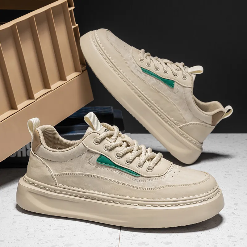 JEANSWEST Slip Resistant Low Top Niche Individual Design Minimalist Style Skateboard Shoes Men's-2