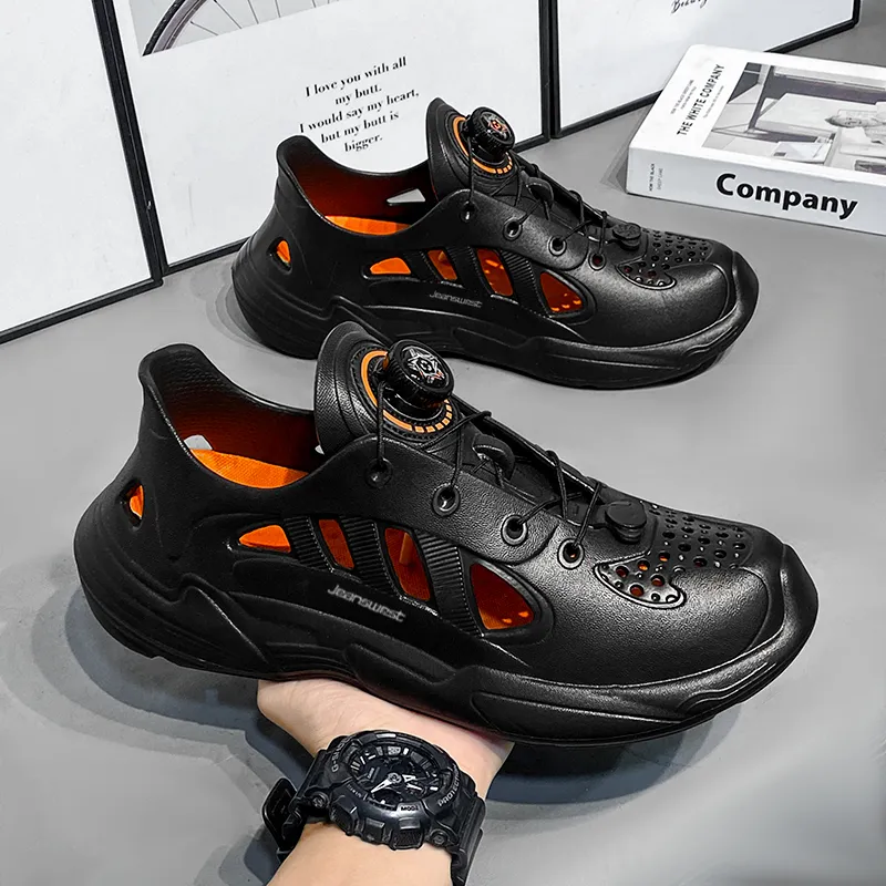 JEANSWEST Squashy And Bouncy Feeling Cut Out Fashion Minimalist Style, Dual Purpose For Outdoor And Home Use Clogs-5