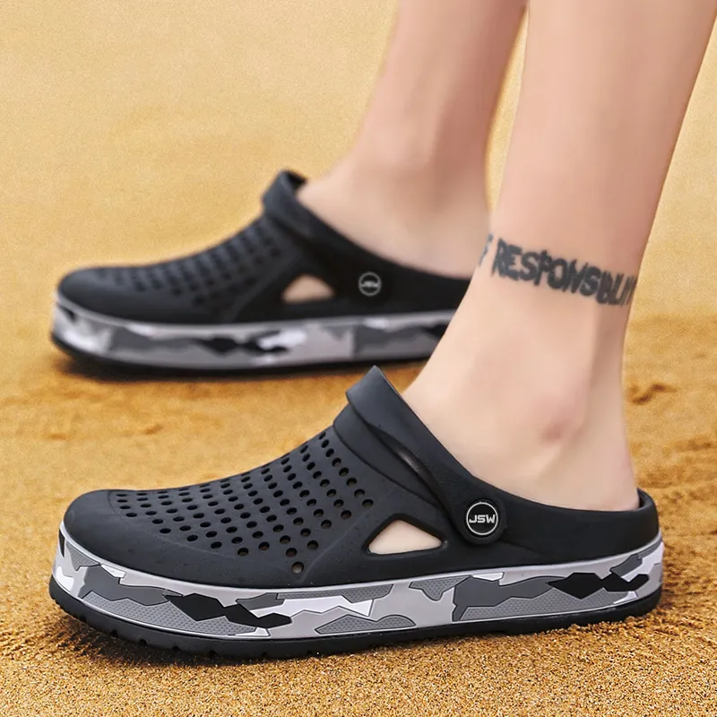 JEANSWEST Fashion Niche Design, Cloud Like Clogs Men's-6