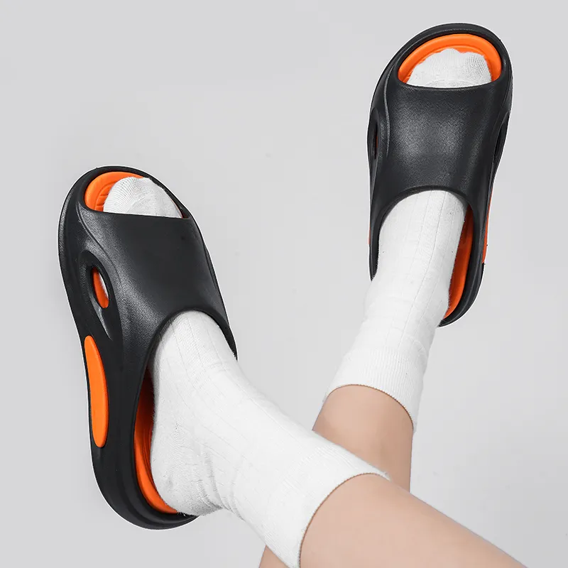 JEANSWEST Stitching Slip Resistant Odor Resistant Massage Pad Slide Slippers Unisex-23