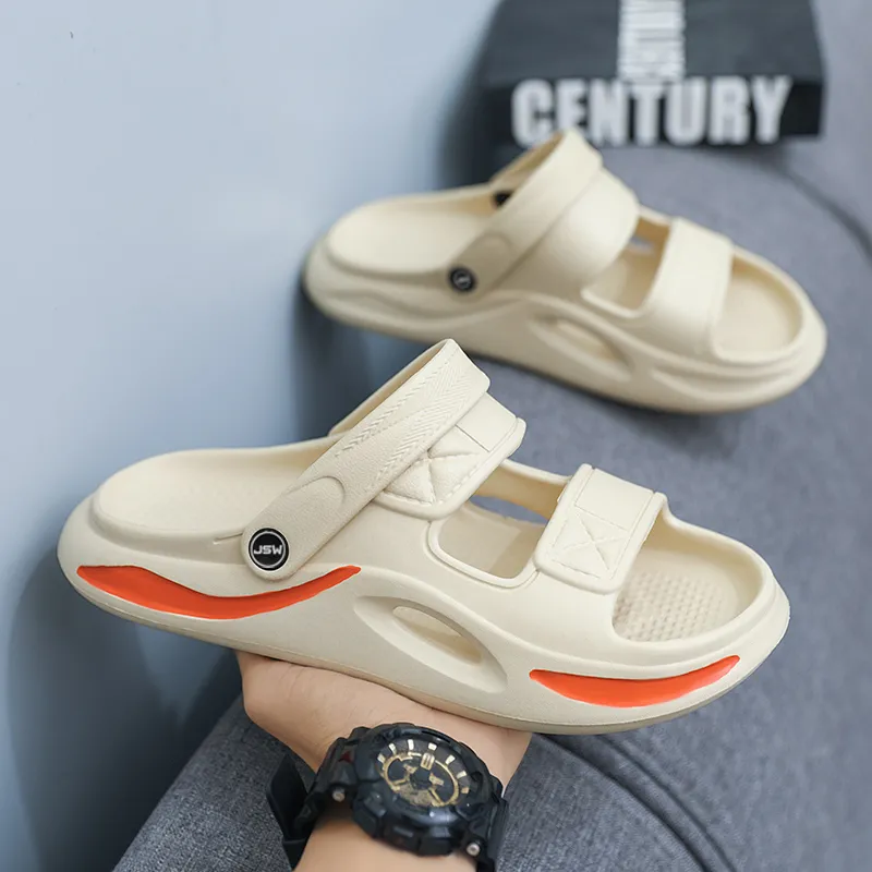 JEANSWEST EVA Odor Resistant Soft Sole Comfortable Men's Outerwear Slide Slippers Men's-9