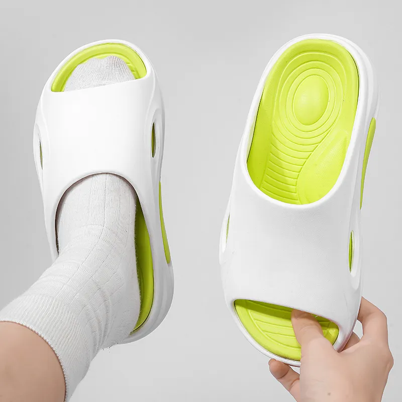 JEANSWEST Stitching Slip Resistant Odor Resistant Massage Pad Slide Slippers Unisex-7