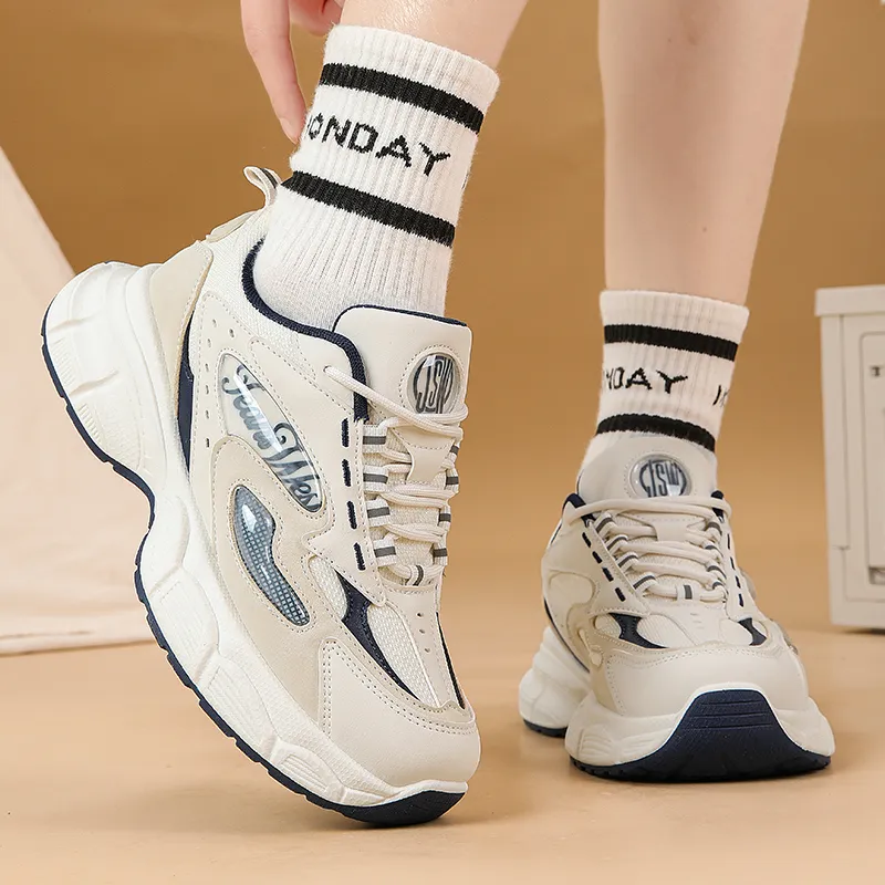 JEANSWEST Height Increasing Wear-Resistant Slip-Resistant Chunky Sneakers Unisex-3