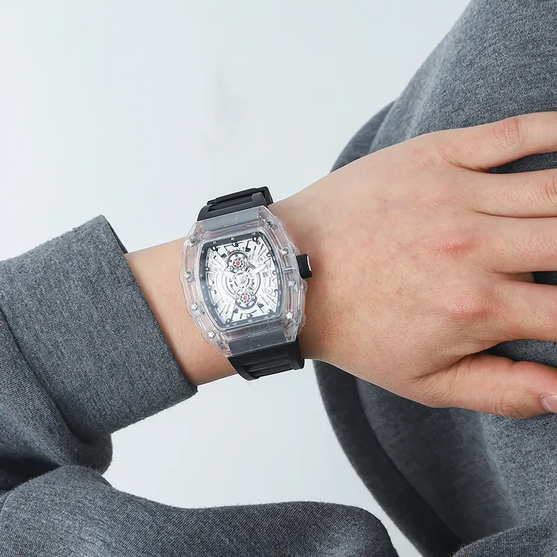 AIVN Automatic Mechanical Movement Watch Men's Watches White Dial-4
