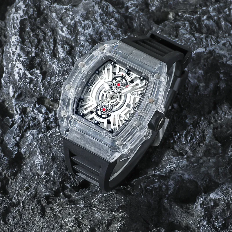 AIVN Automatic Mechanical Movement Watch Men's Watches White Dial-3