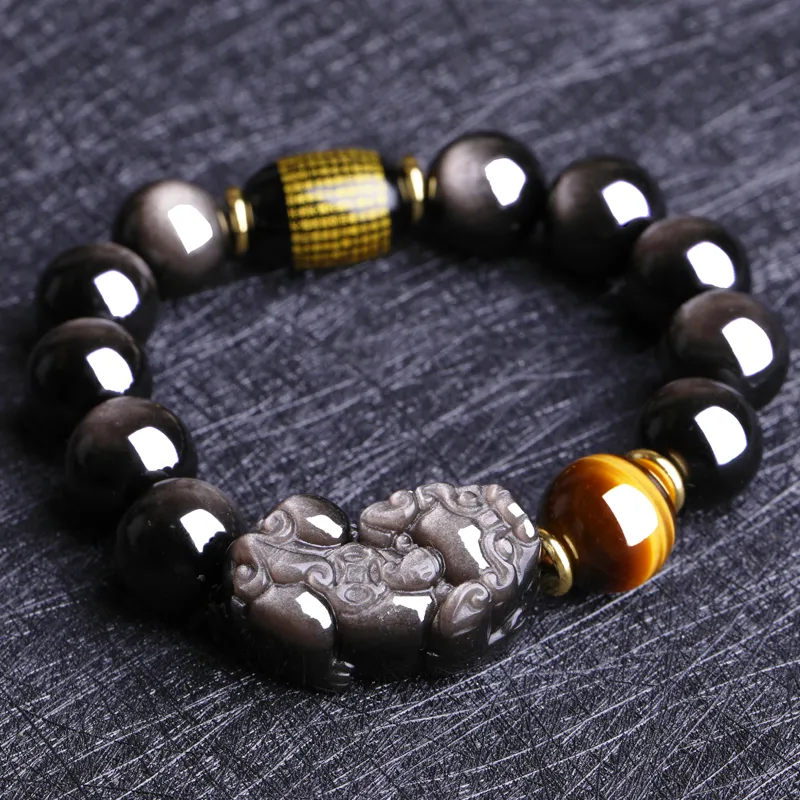 Yeon yun Jewelry Obsidian Bracelets Unisex-4